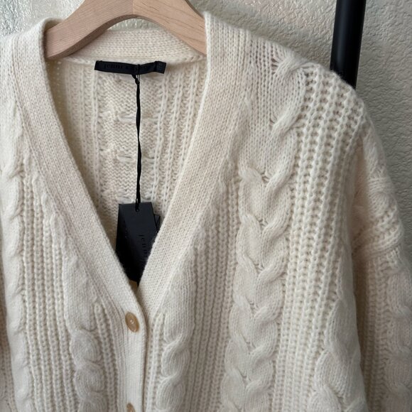 NWT Jenni Kayne Cable Cocoon Cardigan in Ivory Size XS - Picture 8 of 12